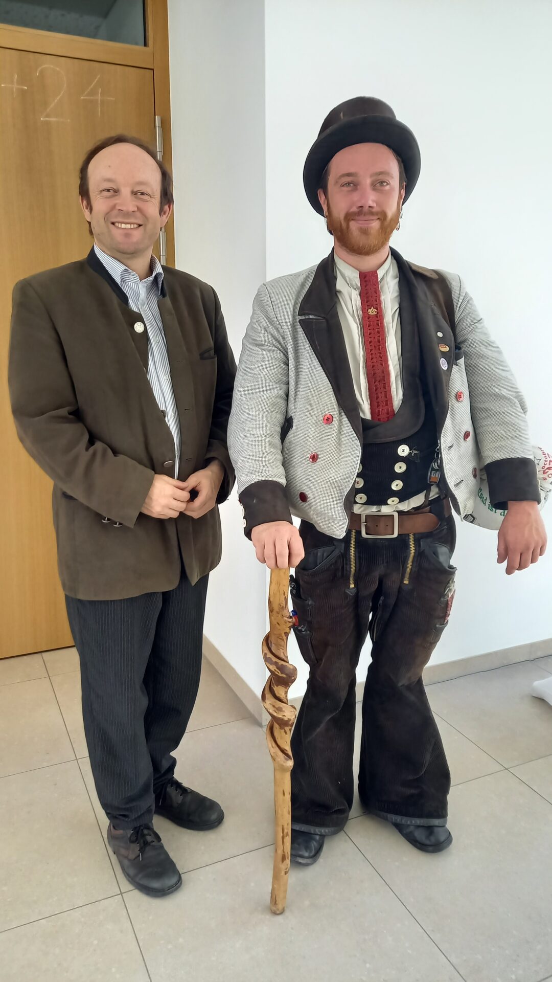 Wandergeselle im Rathaus