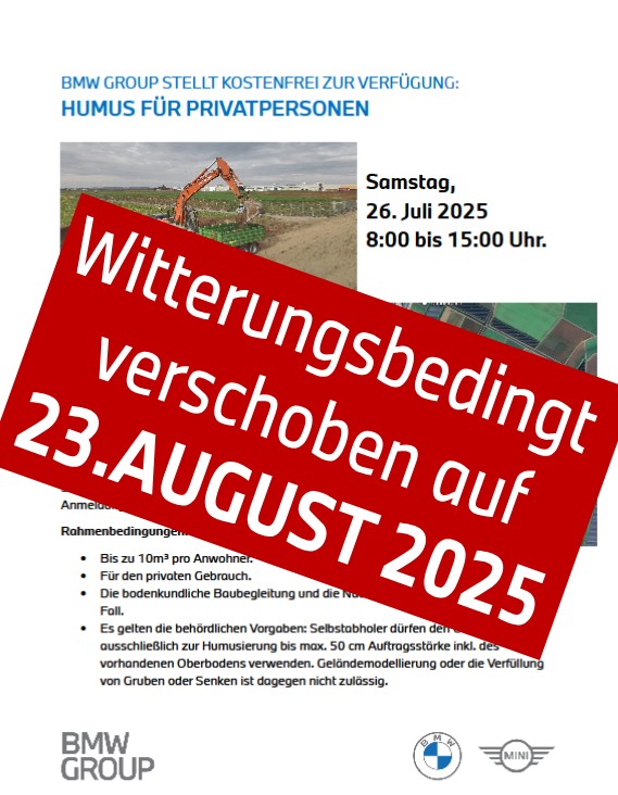 Humus für Privatpersonen – NEU 23.08.2025
