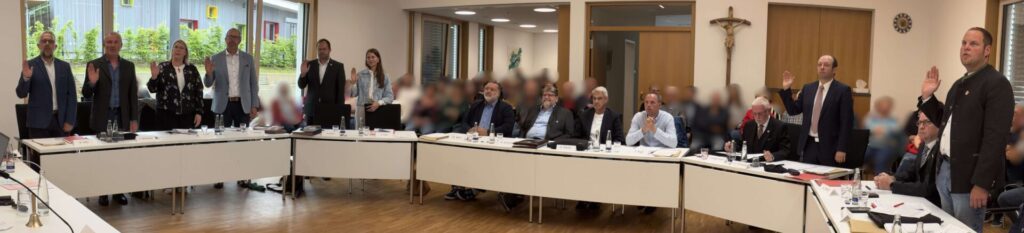 Vereidigung der neuen Gemeinderäte